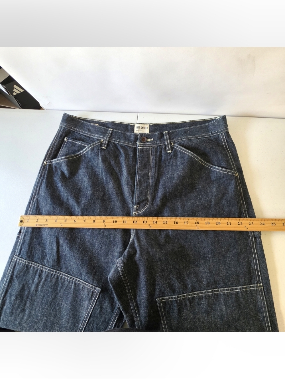 Todd Snyder Relaxed Denim Welder Pants Size 36x33 Cotton Carpenter Jeans NEW - Picture 8 of 15